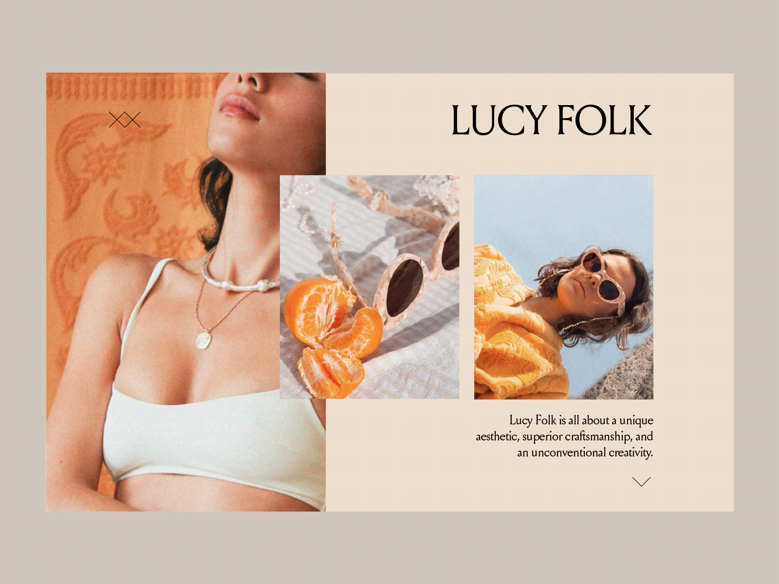 Lucy Folk branding branding and identity design ecommerce layout minimal retail typography ui ux web