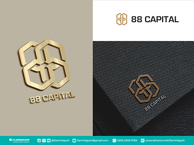 88 Capital Logo Design branding design flaminkgosh illustration logo typography vector