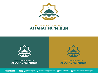 Aflahal Muminun Logo design app branding design flaminkgosh illustration logo typography vector