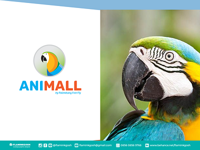 Animall by Palembang Free Fly logo design app branding design flaminkgosh illustration logo typography ui ux vector