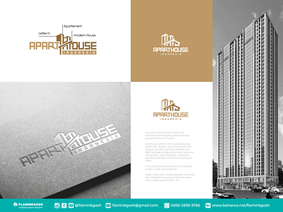 Aparthouse Indonesia logo design app branding design flaminkgosh illustration logo typography ui ux vector