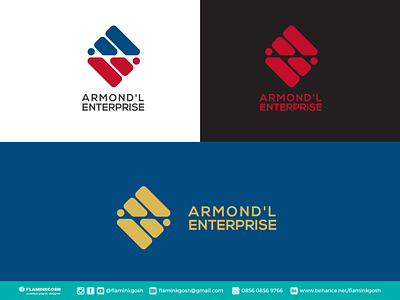 Armond'L Enterprise logo design app branding design flaminkgosh illustration logo typography ui ux vector