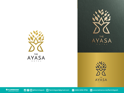 Ayasa Hotel Logo design branding design flaminkgosh illustration logo typography vector