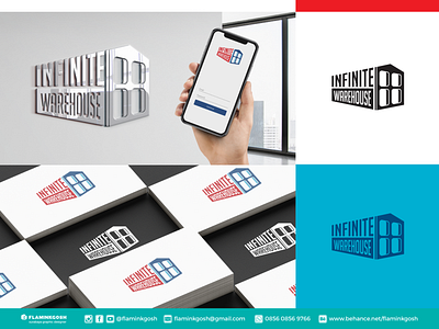 Infinite 88 Warehouse logo design branding design flaminkgosh illustration logo typography vector