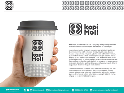 kopi moli logo design branding design flaminkgosh illustration logo typography vector