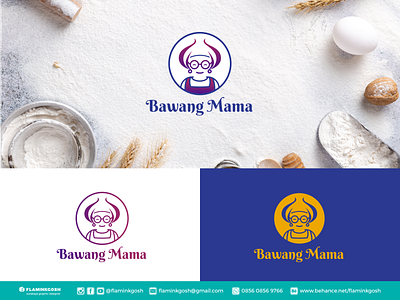 Bawang Mama logo design app branding design flaminkgosh illustration logo typography ui ux vector