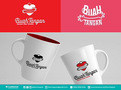 BuahTangan logo design app branding design flaminkgosh illustration logo typography ui ux vector