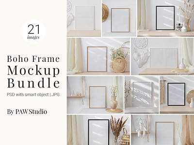 Download Boho Photo Frame Mockup Bundle By Pawmockup On Dribbble