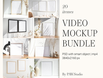 Video Mockup Bundle card design mock mock up mockup template videomockup