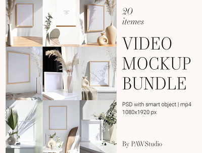 Video Mockup Bundle card design mock mock up mockup template videomockup