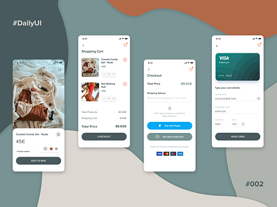 #DailyUI #002 Checkout screen 002 app checkout credit card dailyui design mobile mobile ui userinterface