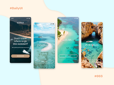#Daily UI #003 Landing Page app daily 100 challenge daily ui dailyui design explore mobile mobile ui travel userinterface