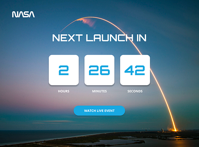 #DailyUI #014 Countdown Timer NASA countdown countdown timer daily 100 challenge dailyui design launch mars moon nasa timer ui userexperience userinterface ux