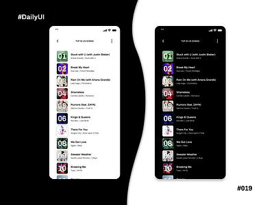 #DailyUI #019 Music App Leaderboard