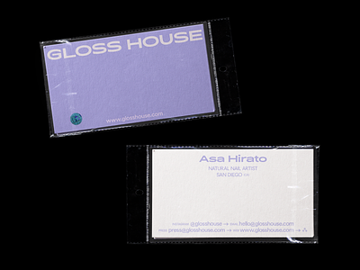 Gloss House - Business Cards brand design brand identity branding branding design color design identity layout logo typography