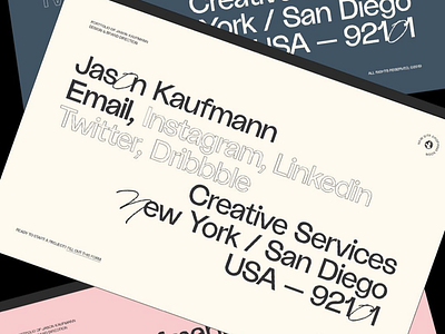 Jason Kaufmann — Landing Page, Color