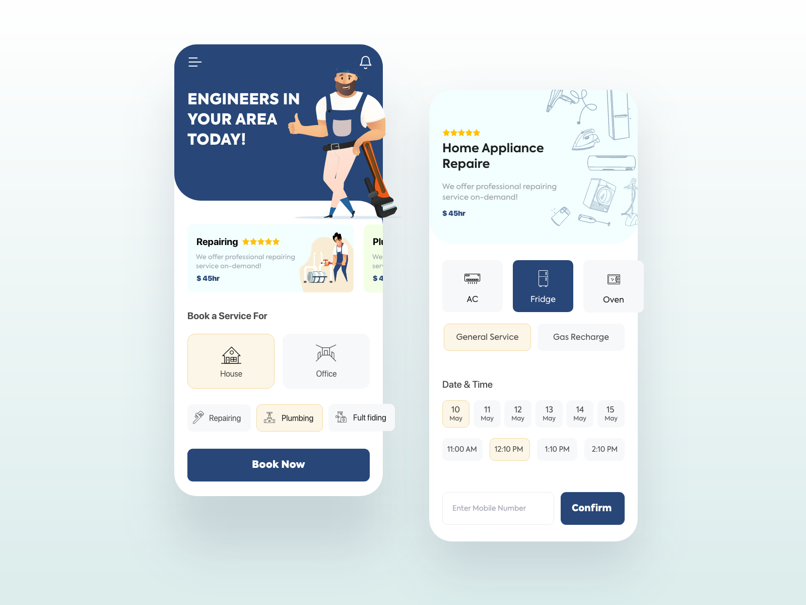 Repairing Service App by Nasir Uddin on Dribbble