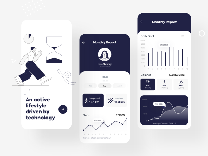 Health tracker app ux/ui design fitness fitness app graph ui health app health tracker healthcare minimal ui top ux ui designer tracker tracker app ui inspiration ui trends ui trends 2020 ui trends 2021 ux trends