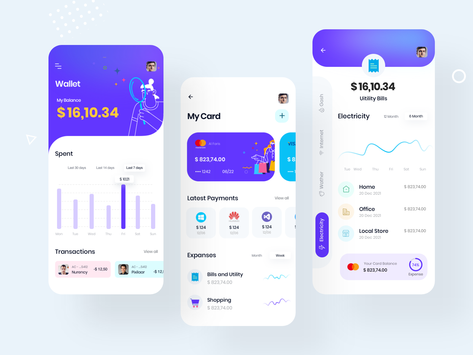 Wallety | money management by Nasir Uddin on Dribbble