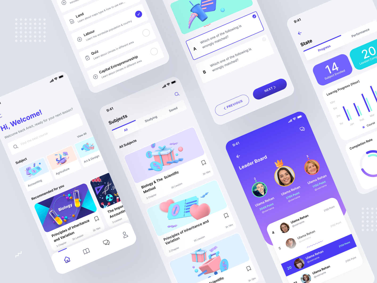 Elearning Ui Design by Nasir Uddin on Dribbble