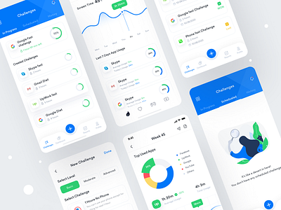 Productivity app redesign admin best designer chart dashbaord graph mobile ui product design productive productivity productivity app top ux ui designer ui trend