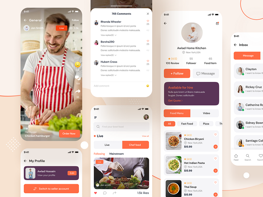 Food Delivery App UX/UI by Nasir Uddin on Dribbble