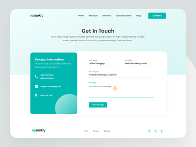 Contact Form UI communication contact contact form contact interface design form get in touch interface design most popular popular design trendy design trendy ui ui ui design user experience design user interface design ux ux design web design