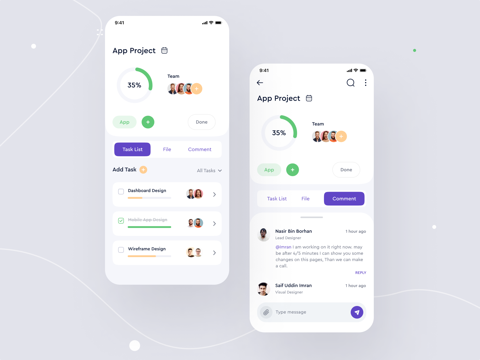 Project Management App UX UI by Nasir Uddin on Dribbble