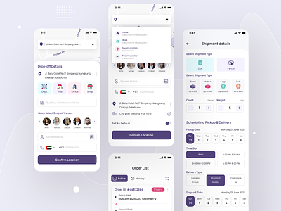 Logistic Service App UX UI aesthetic app ui app design beautiful ui courier delivery functionally pleasing app international shipment logistic logistic service parcel delivery product delivery shipment shipping ui ui design ui trend user experience design user interface design ux ux design