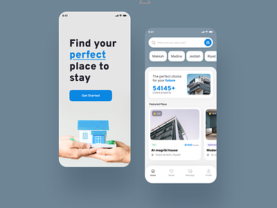 Rent House App UX/UI accommodation app design appinterface appui appux design eye catching find perfect house houserent mobile app rent rent flat top app design top apps ui ui design ui trend user interface ux ux design
