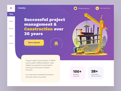 Construction Company Website UX/UI