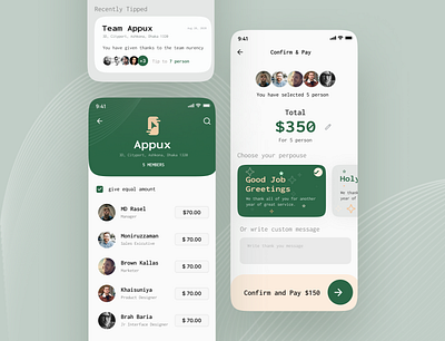 Give Tips App app design app ui trends best ui design design finance fintech give bonus give tips mobile app design new ui trend tips top ui ui ui design ui trend ui trend 2022 user experience design user interface design ux ux design