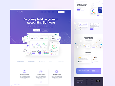 Accounting SaaS Landing Page accounting bank cxd design finance landing page landing page ui marketing softwire ui ui design ui trend ui trends 2022 user experience ux ux design uxd web design web ui web ux