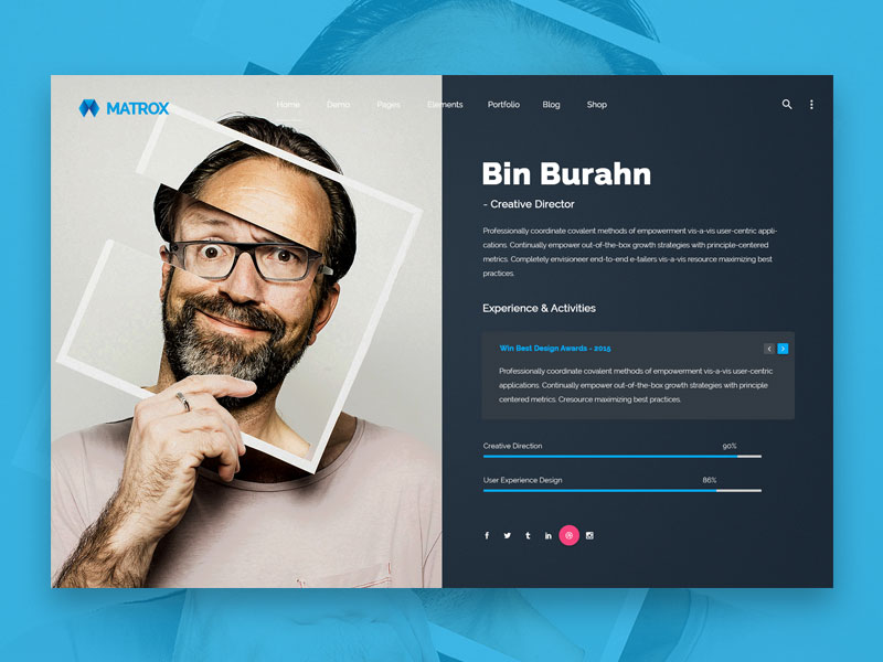 About Me by Nasir Nurency on Dribbble