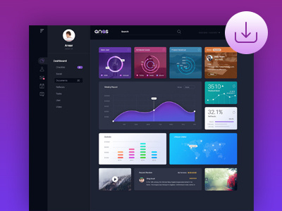 Anas Dashboard (Freebie) application design. dashboard ui user interface ux