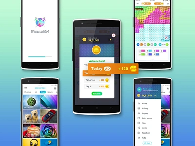 Cross Stitch UI design app design game puzzle ui ux