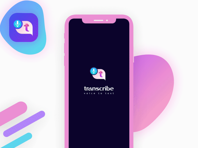 Transcribe - voice to text app design dashboard graph. music wave interface interface design recorder translator ui ui design ux