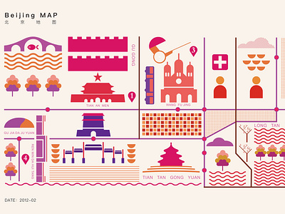 北京地图 illustration