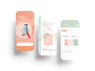 Eatchip: A Food App branding design food illustration nutrition ui