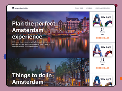 Amsterdam City Website amsterdam concept ui web design website