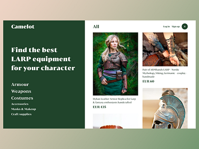 Larp Marketplace Website