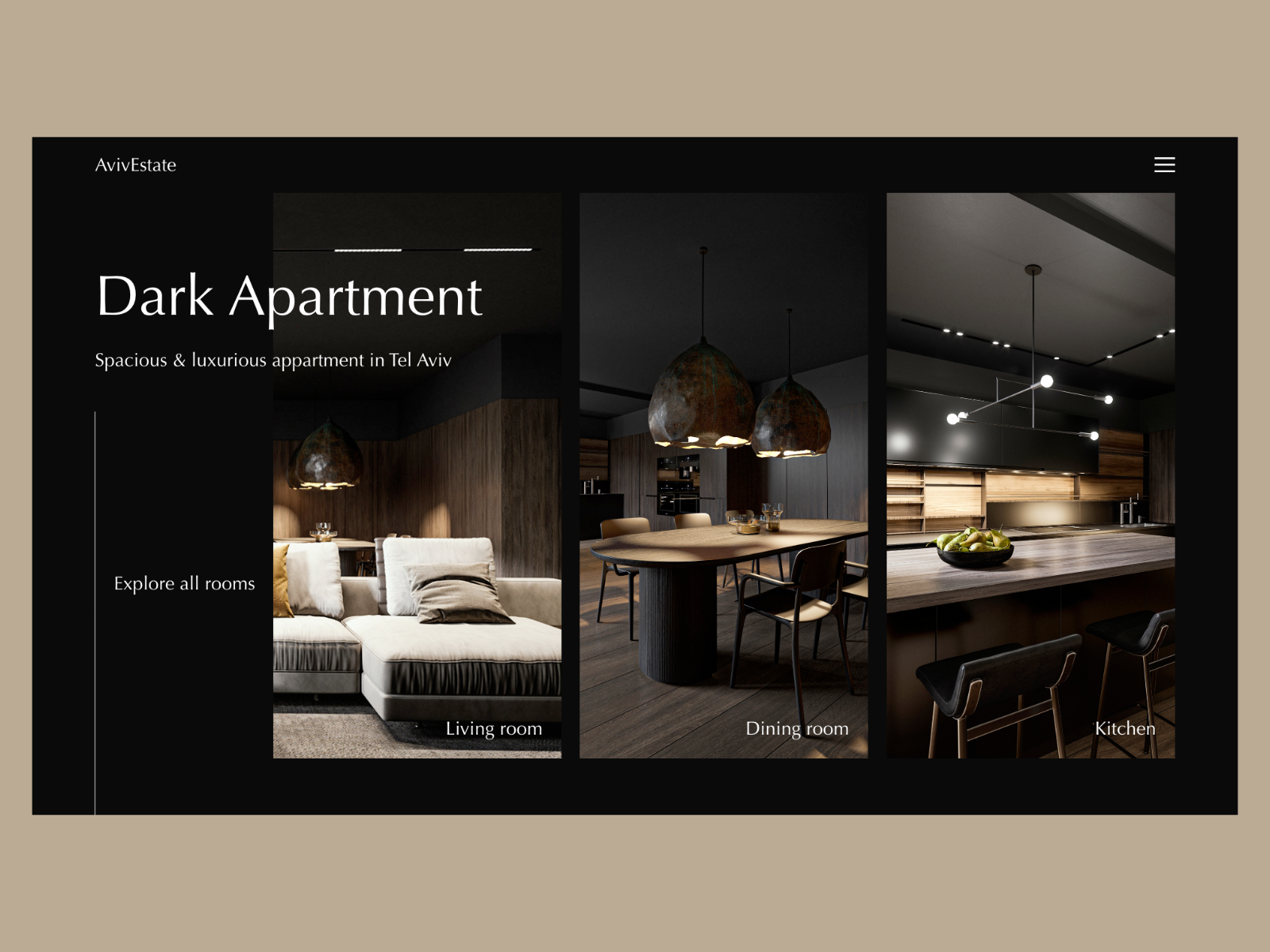 Elegant Apartment Website by Vojtech Racak on Dribbble