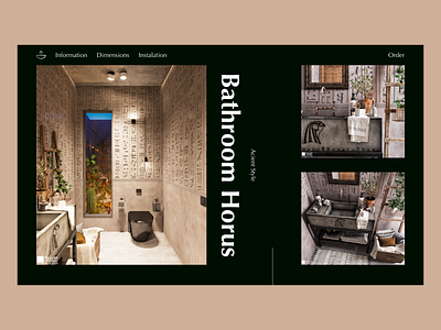 Bathroom Landing Page dark ui ecommerce elegant house landing page ui ux web design website