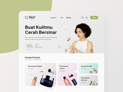 SkinPlus Web Design beuauty web cosmetic minimalist minimalist website skin care store ui uidesign uiux uiux design uiweb ux web web beauty webdesign website design website minimalist