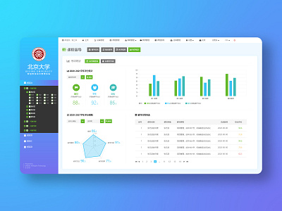 A dashboard page design