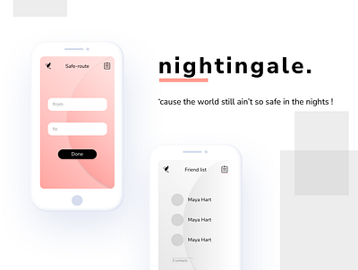 Nightingale - SOS app that works even in no signal app design ui ux