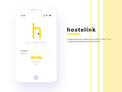Hostelink - An app for hostelites app design ui ux