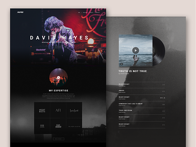 Musician Portfolio music portfolio ui ux web design website