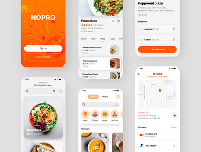 Food delivery app app design food delivery app graphic design ui ux