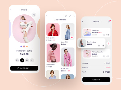 Online shop app app design application design onlin shop shop ui ux